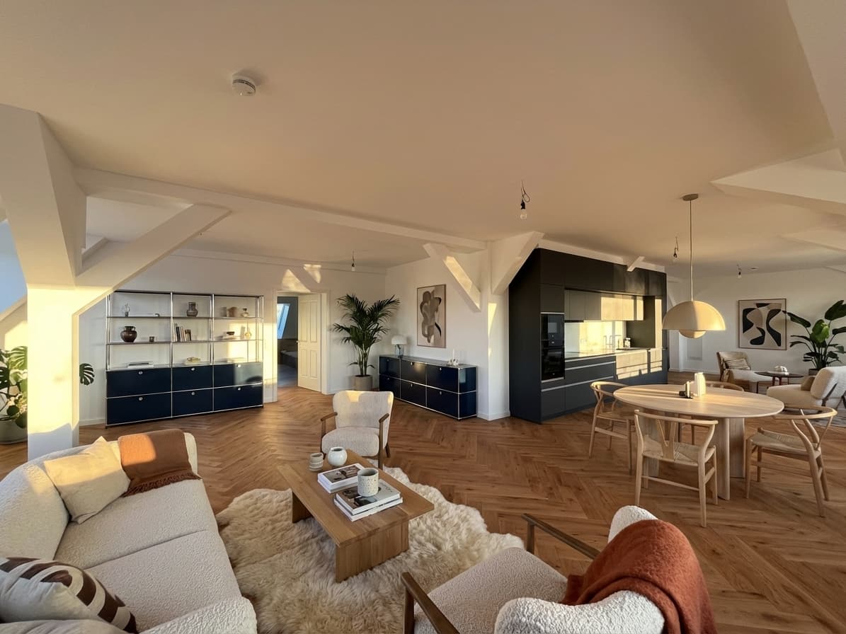 Room virtually staged with Planua
